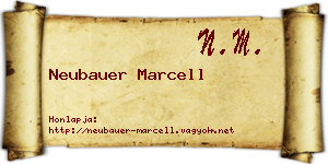Neubauer Marcell névjegykártya