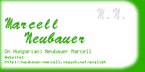 marcell neubauer business card